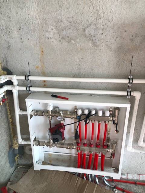 Водяной теплый пол, монтаж отопления, полусухая стяжка пола во Владивостоке