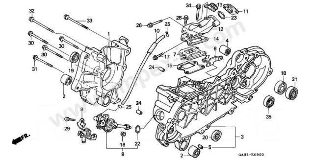 Honda dio af56 схема