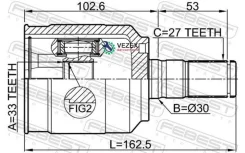 ���� ���������� 33X30X27 Febest 2211D4224 2211D4224 ����