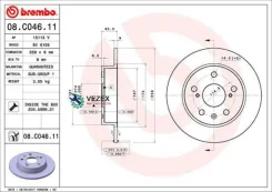 ���� ��������� ������! ���������� Suzuki SX4 1.5-1.9i/D 06 08. C046.11 Brembo 08C04611 08C04611 ����