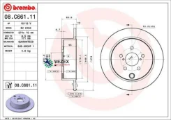 ���� ��������� Subaru XV/Forester 12- ������.274��. Brembo 08C66111 08C66111 ����