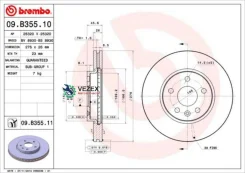 ���� ��������� �������� Buick (SGM) Excelle GT (CP2) 06/10-12/15 / Buick (SGM) Excelle XT (CP2) 01/1 Brembo 09B35511 09B35511 ����