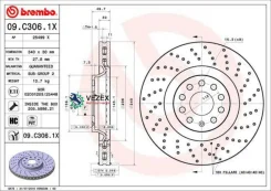 ���� ��������� Xtra Brembo 09C3061X 09C3061X ����