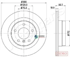 ���� ��������� BMW 1 E81/E87/3 E90/91 1.6-3.0 05- ������ ����. D 300��. Japanparts DP0101C DP0101C ����