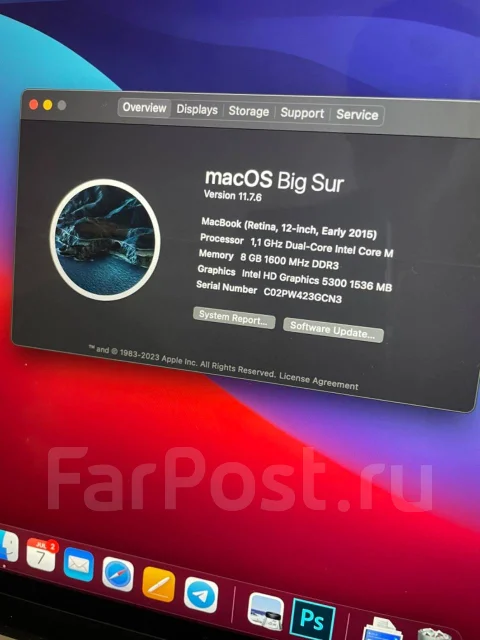 Apple MacBook 12 2015 Early. 12", 1,1����, ��� 8 ��, ���� 256���, WiFi: 1, Bluetooth: 1, ����������� �� 4��. ����