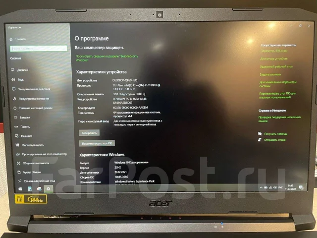Acer Nitro 5 AN515-56. 15.6", 3,1����, ��� 32 ��, ���� 768���, WiFi: 1, Bluetooth: 1, ����������� �� 4��. ����