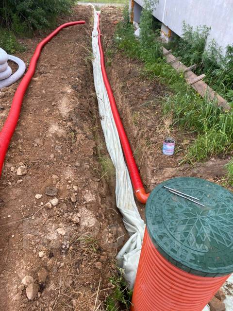 Дренаж участка, фундамента, ливневое водоотведение, утепленная отмостка ...