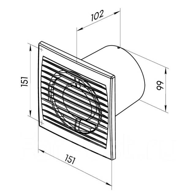 Вытяжной вентилятор в туалет размеры