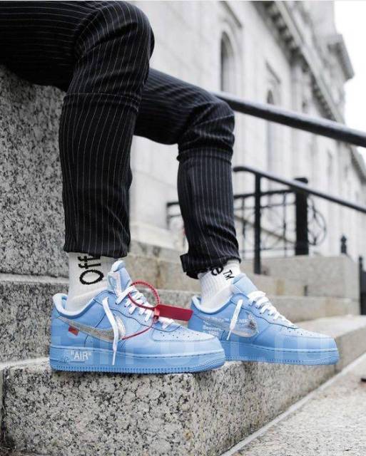 Nike x off white blue air force 1 online