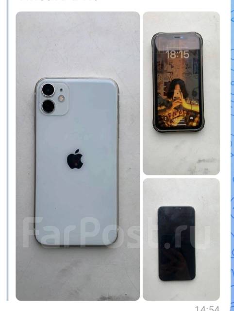 iPhone 11 128gb, 6.10", белый, б/у, в наличии. Цена: 15 000₽ во ...