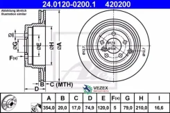 ���� ��������� LR RR 3 05- ����.354x20 ��. 5 ��� ATE 24012002001, ������ 24012002001 ����