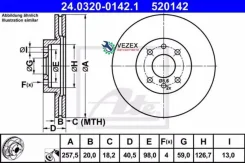 ���� ��������� ��������! Alfa Romeo 145-155, Fiat Brava 1.6-2.0 92 24.0320-0142.1 ATE 24032001421 ����