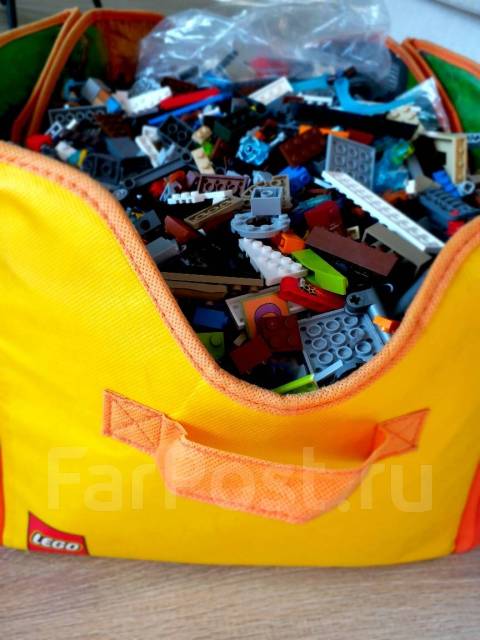 Lego оригинал 9кг+Lego ящик для хранения, б/у, в наличии. Цена: 9 000 ...