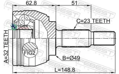 ���� Renault Megane II 2002.02-2012.06 �����. Febest 2410Megii 2410MEGII ����