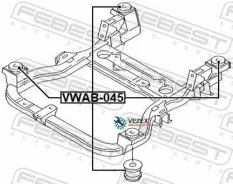 ����������� ���������� Volkswagen Transporter 7H# 2003-2010 [MEX] Febest VWAB045 VWAB045 ����