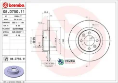 ���� ��������� LADA Vesta/X-RAY 16- ����. 260��. Brembo 08D75011 08D75011 ����