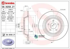 ���� ��������� ������! Ford Mondeo 1.0-2.0i/TDCi 14 08. N258.21 Brembo 08N25821 08N25821 ����