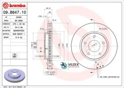 ���� ��������� UV Coated | ����� | Mitsubishi Lancer VIII (CY_A, CZ_A) 1.5 06.2008 - Mitsubishi Lancer VIII (CY_A, CZ_A) 1.8 02.2008 - Brembo 09B64711...