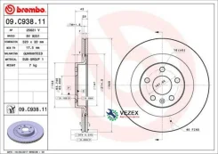 ���� ����. Volvo S90, V90, XC90 Brembo^09. C938.11 Brembo 09C93811 09C93811 ����