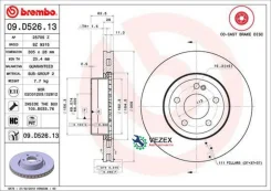 ���� ��������� Mercedes W205 13-/W213 16- �������� ����. D 305��. Brembo 09D52613 09D52613 ����