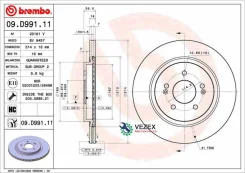 ���� ��������� Hyundai Santa FE 20- ����. ����. Brembo 09D99111 09D99111 ����
