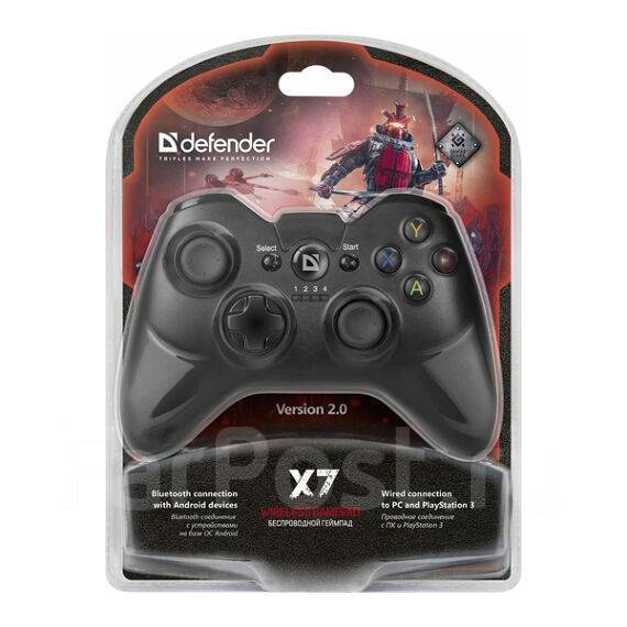 Defender x7 как подключить к пк Беспроводной Геймпад (джойстик) Defender X7 USB, Bluetooth, Android, Li-Ion, 642