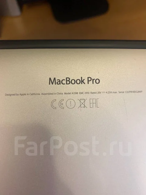 Apple MacBook Pro 15 2015 Mid MJLT2. 15", 2,5����, ��� 16 ��, ���� 512���, WiFi: 1, Bluetooth: 1, ����������� �� 6��. ����