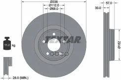 ���� ��������� audi a4 15- a5 q5 16- �������� ����.d 338��. Textar ���. 92282605 92282605 ����