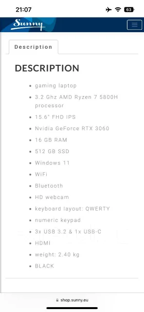 Acer Nitro 5 AN515-45. 15.6", 3,2����, ��� 16 ��, ���� 512���, WiFi: 1, Bluetooth: 1 ����