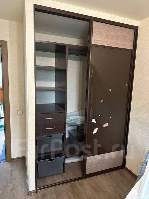 Встроенный шкаф-купе 235х155х80, тёмное дерево, 155,0 см, 235,0 см, 80 ...