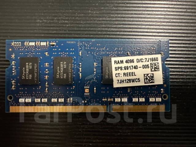 Оперативная память для ноутбука DDR3 4 GB, 4 гб, б/у, в наличии. Цена ...