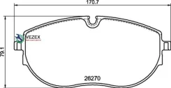 ������� ��������� VW Multivan T6/Transporter T6 15-24 �������� Brembo P85188 P85188 ����