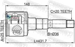 ���� Toyota Carina FF AT21#/CT21#/ST215 1996.08-2001.12 �����. ����. Febest 0111ST215RH 0111ST215RH ����
