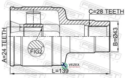 ���� ���������� ������ 24X43X28 Febest 1511002 1511002 ����