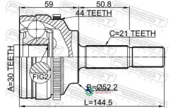 ���� �������� 30X52.2X21 Renault CLIO II 1997.12-2016.11 [EU] Febest 2410Symba44 2410SYMBA44 ����