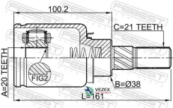 ���� Nissan Terrano D10 2014.03- �����. ����. Febest 2411ARKR 2411ARKR ����