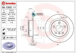 ���� ��������� UV Coated | ��� | BMW X1 (F48) xDrive 18 d 11.2014 - BMW X1 (F48) sDrive 18 i 11.2014 - 05.2017 Brembo 08C35211 08C35211 ����