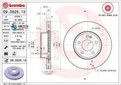 ���� ��������� Mercedes W205 14- �������� ����. D 295��. Brembo 09D52513 09D52513 ����