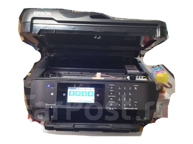Офисный МФУ А3 Epson WF-7710 DWF, дуплекс А3А4, автоподатчик, СНПЧ, б/у ...
