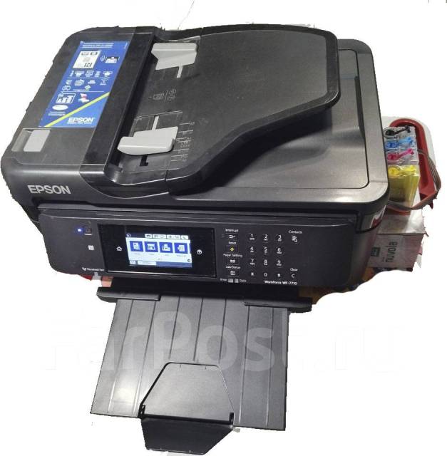 Офисный МФУ А3 Epson WF-7710 DWF, дуплекс А3А4, автоподатчик, СНПЧ, б/у ...