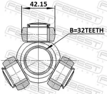 ������� 32X42.15 Febest 0116ASV50 0116ASV50 ����