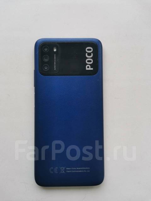 POCO M3 4/64, 64 гб, 6.53", моноблок, синий, 3G, 4G LTE, Dual-SIM, б/у ...