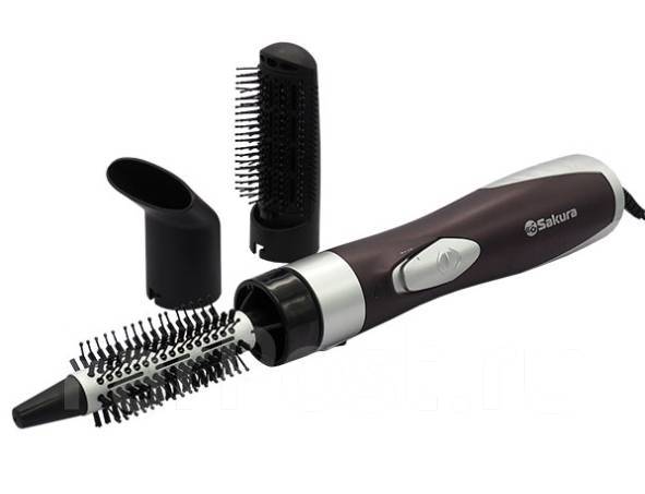 Фен-щетка Sakura SA-4204P, 1000Вт, 3 насадки, новый, в наличии. Цена: 1 ...