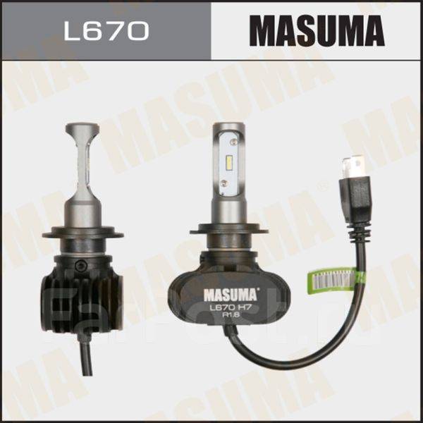 Лампы светодиодные LED H7 18W 6000K 4000Lm PX26d (серия S1) Masuma L670 ...