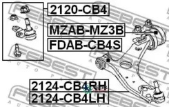 ����� �������� ����� Febest 2124CB4LH 2124CB4LH ����