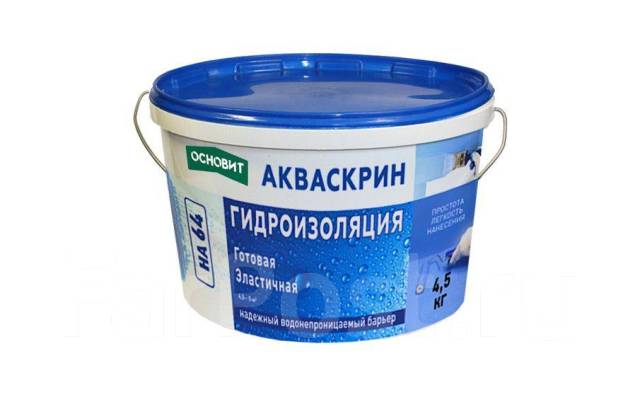 Гидроизоляция полимерная готовая Основит Акваскрин с индикатором ведро ...
