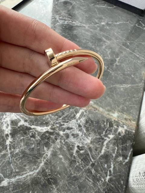 Браслет Cartier «Гвоздь» без камней широкий ! Vgold розовое золото, для женщин, новый, в наличии. Цена: 17 800₽ во Владивостоке