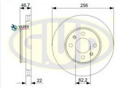 ���� ��������� Hyundai/KIA Accent/I20/RIO 05- ������. (���. 2 ��) GUD GDB122260 GDB122260 ����