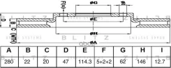 ���� ��������� Suzuki SX4/Vitara 13- Blitz ���. BS0665 BS0665 ����