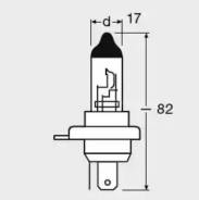  H4 12V 60/55W P43t Original LINE   / () 1 . Osram 64193 64193 